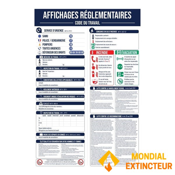 Arbetsrättslig skylt - Information till anställda - A2-format