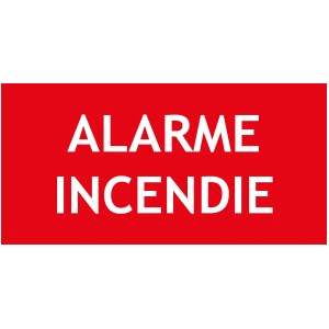 "BRANDLARM" i styv PVC 200 X 100 mm