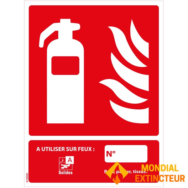 Panneau extincteur - Classe AB- 150 x 200 mm