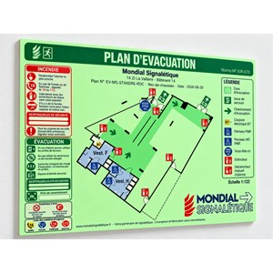 Dräneringsplan i fotoluminescerande PVC - A3-format