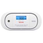 Kolmonoxiddetektor LCD-skärm - 10 års batteri