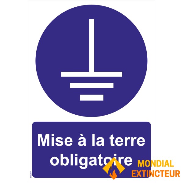 "Obligatoriska jordningsskyltar" - PVC A5