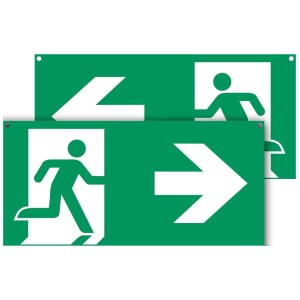 "PICTO FLÈCHE" stor PVC-panel 600 X 300 mm - Dubbelsidig