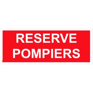 PVC "Brandmännens reservskylt" - 200x80 mm