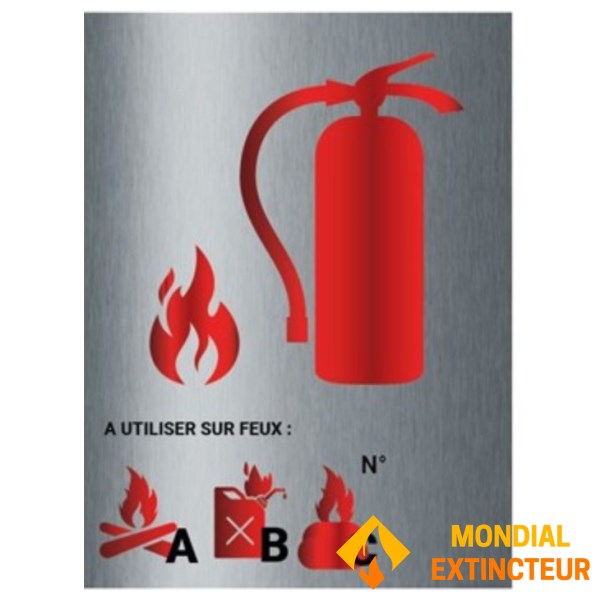 Pulverlackerad ALUMINIUM-skiva 15 x 20 cm - Klass ABC