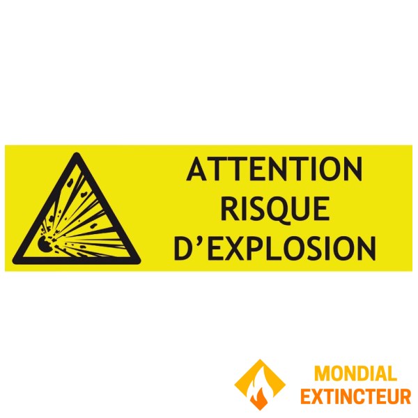 Skylt för explosionsrisk - B.300 x H.100 mm