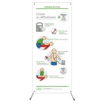 X-banner - Första hjälpen: defibrillator