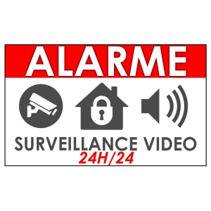 10 adet "ev güvenlik kamerası alarm" çıkartması paketi