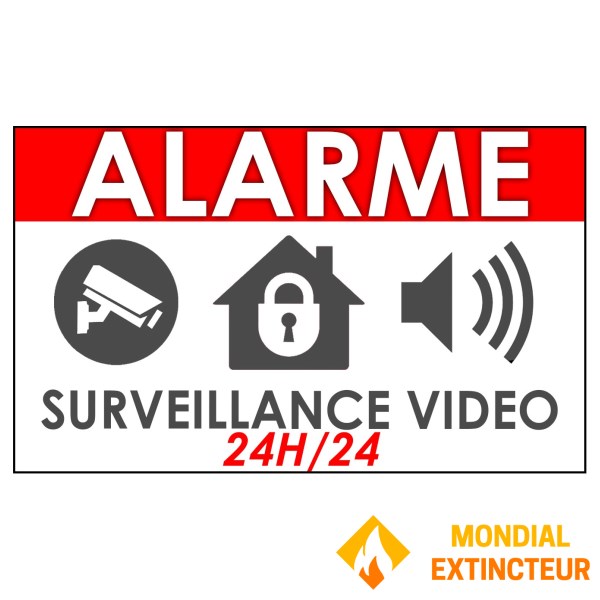 10 adet "ev güvenlik kamerası alarm" çıkartması paketi