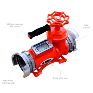 DN100 yangın musluklarının kontrolü için elektronik debimetre