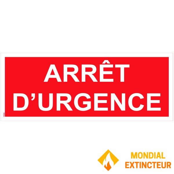 PVC acil durdurma işareti - 200x80 mm