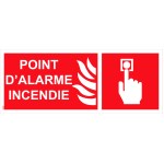 PVC "yangın alarm" paneli - 200x80 mm