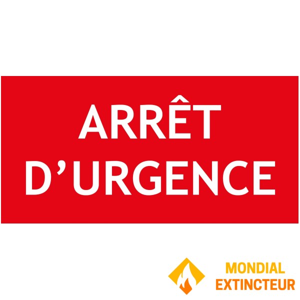 Sert PVC "ACİL DURDURMA" 200 X 100 mm