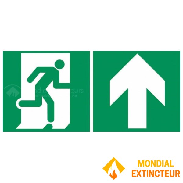 Sert PVC panel "PICTO FLÈCHE HAUT" - 300 X 150 mm