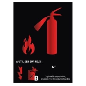 Siyah dibon panel CO2 söndürücü - 15 x 20 cm - B Sınıfı