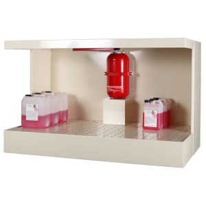Solventler için otomatik söndürme gondolu - 60 litre söndürme kapasitesi