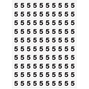 Söndürücülerinizi numaralandırmak için "5" çıkartma seti