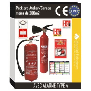 Tip 4 alarmlı 200 M² altındaki araç garajları için Özel Kit