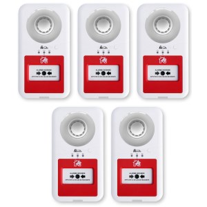 Yanıp sönen ışıklı 5 adet tip 4 alarm paketi