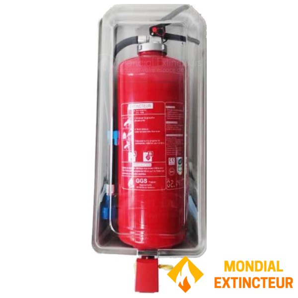 6 kg/6 litre yangın söndürücüler için şeffaf plastik tutucu