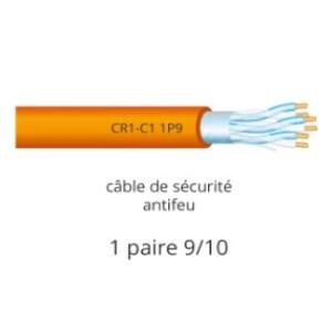 yangına dayanıklı alarmlar için 100 metre 1 çift 9/10 kablo - CR1-C1