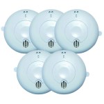 Lot de 5 détecteurs Norme Française pile 10 ans