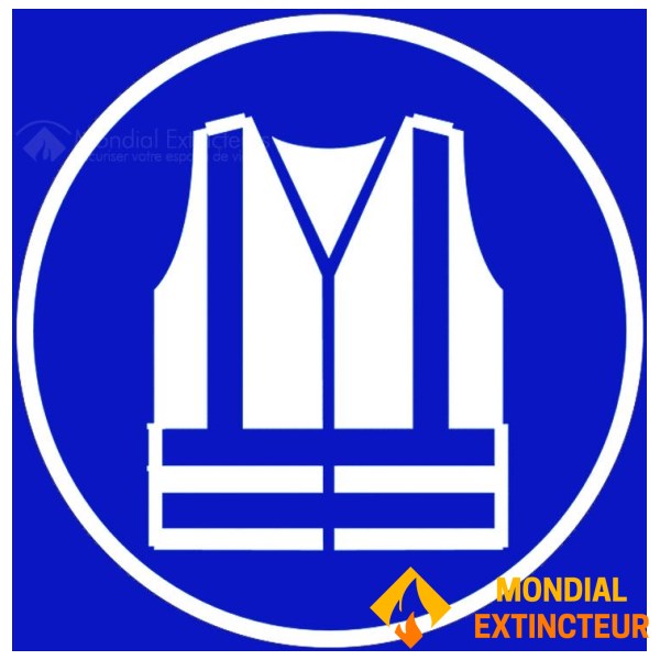 "Обов'язковий" нагрудний знак "високої видимості" - Ш.200 х В.200 мм