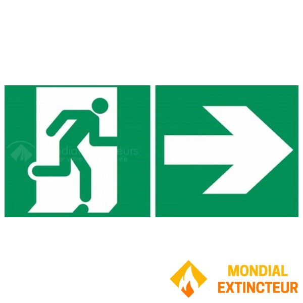 Жорстка ПВХ панель "PICTO FLÈCHE DROITE" - 300 X 150 мм