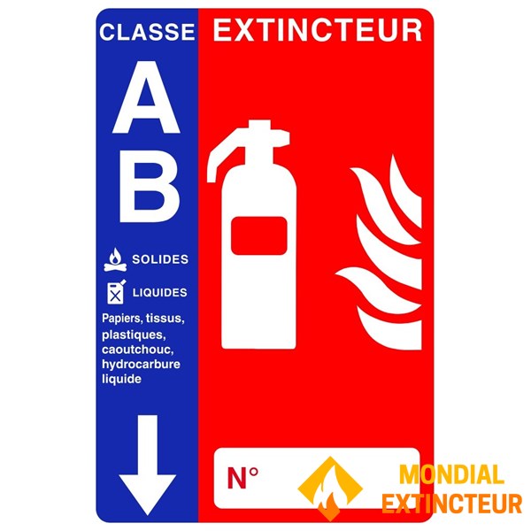 Panneau PVC eau pulvérisée additif avec flèche 10 x 15 cm - Classe AB