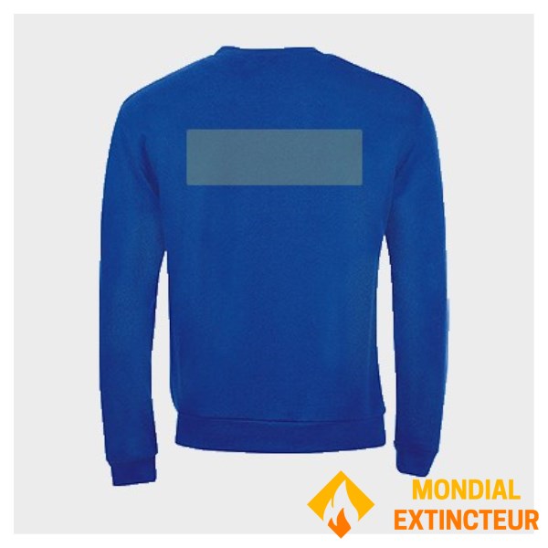 5 sweatshirts personnalisés bleus - Taille XL - Cœur et dos