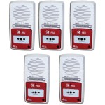 Pack de 5 alarmes type 4 avec flash lumineux