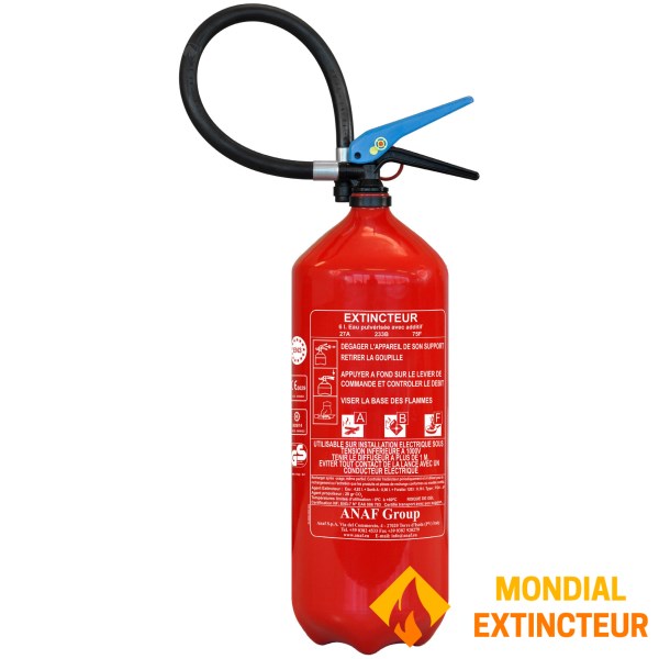 用于厨房的法国标准 6 升灭火器 - 轻质铝质 - 辅助压力