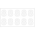 10 个消防栓编号的纸张 - 编号 8