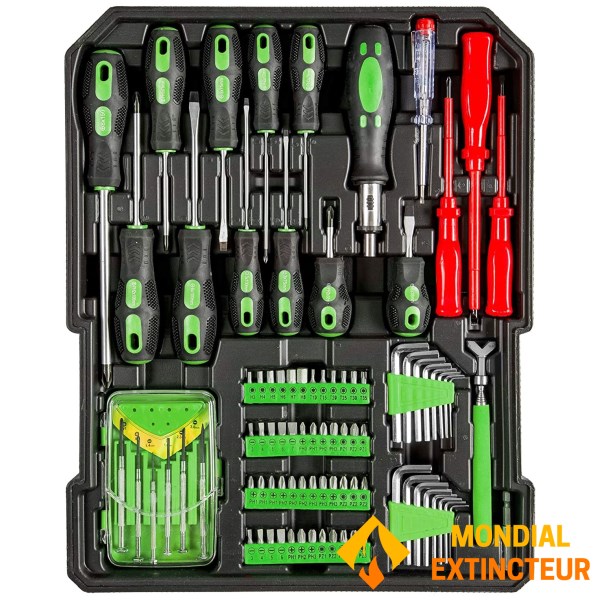 全套铬钒工具箱和工具盒 - 1200 个零件