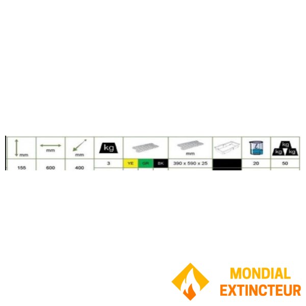 Plateau de rétention 20 Litres
