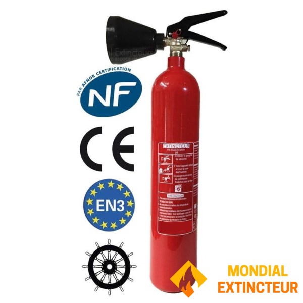 Extincteur CO2 capacité 2Kg NF - Marque MOBIAK
