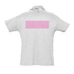 5 polos personnalisés gris - Taille M - Flocage dos