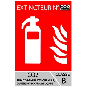 易于编号的CO2乙烯基贴纸 10 x 15 厘米 - B级