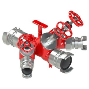 带 3 个手轮阀的分区 - 1 个 DSP DN65 入口带锁 - 1 个 DSP DN65 出口带锁，2 个 DSP DN40 出口带锁