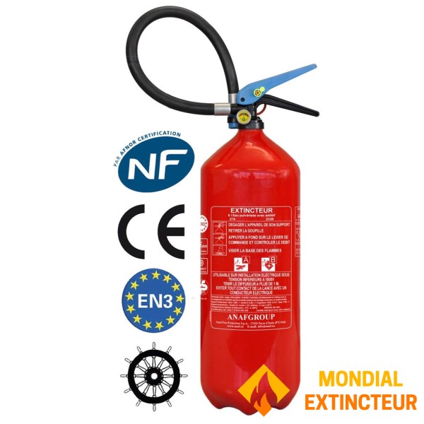 6升NF &amp; MED型水雾灭火器，含防锈添加剂