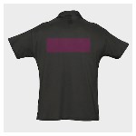 5 件黑色个性化 Polo 衫 - 尺寸 M - 心形和背面