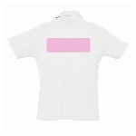 5 polos personnalisés blancs - Taille XL - Flocage dos